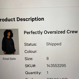 Lululemon perfectly oversized crew sweatshirt